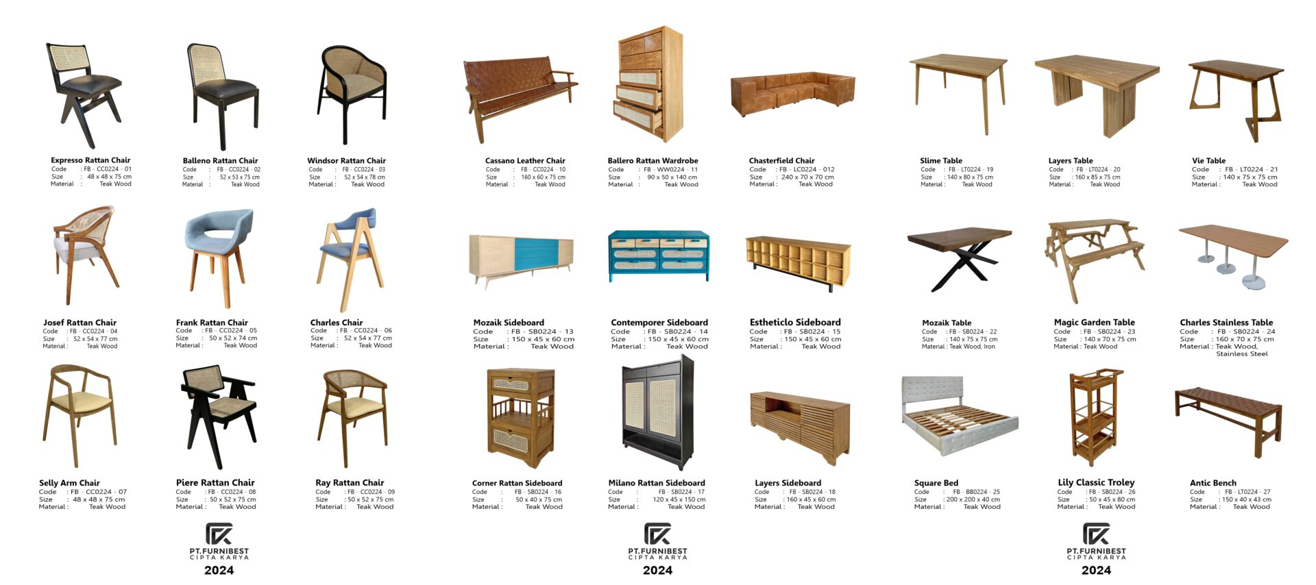 Indonesian furniture, ifex, brochure furnitures, brochure furnibest